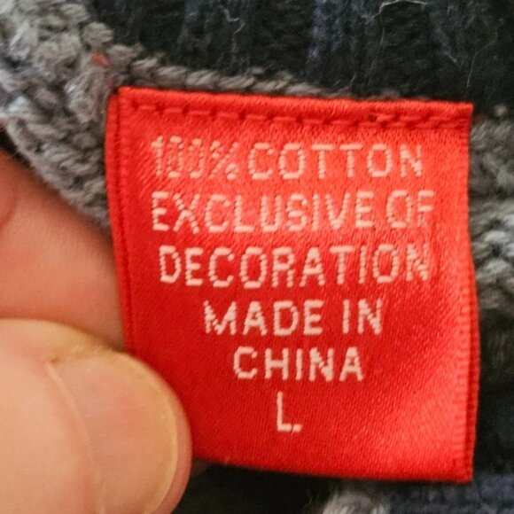 IZOD Men's Cotton Knit Striped Button Up Sweater in Large - Picture 5 of 5